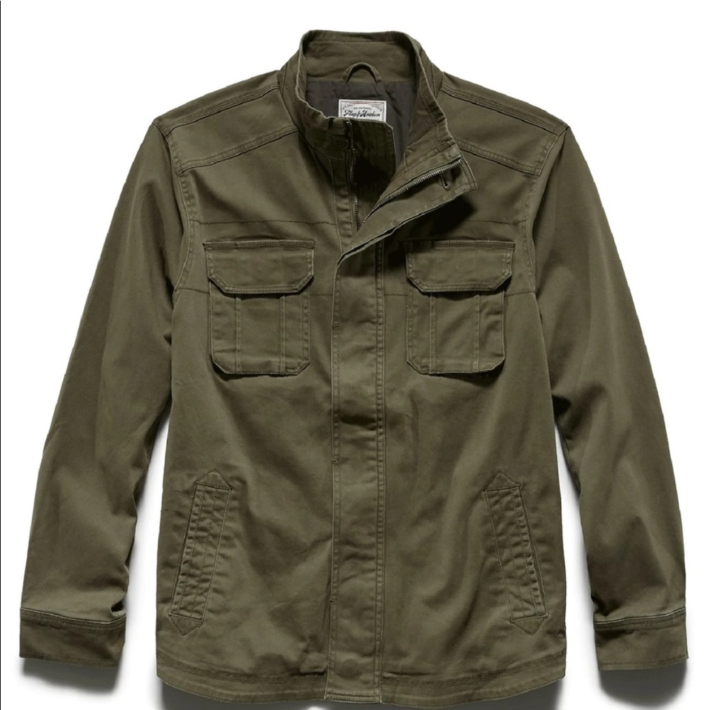 Green Xxl flag and anthem military jacket